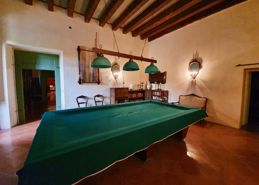 Billiard room at Villa Maffei Rizzardi